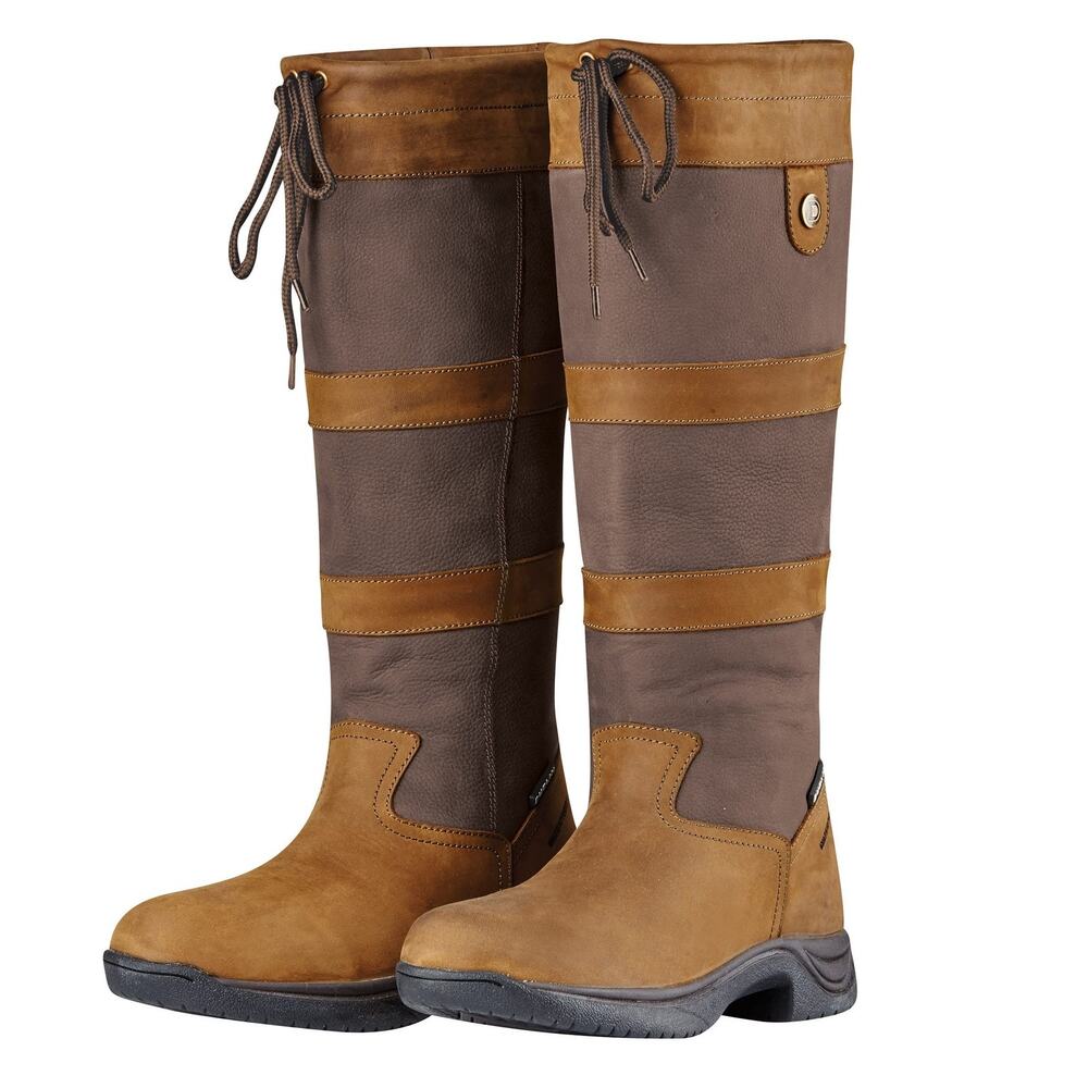 Sz 9.5 Wide Dublin River Boots III Womens Dark Brown Riding Boots Size 9.5 X-..